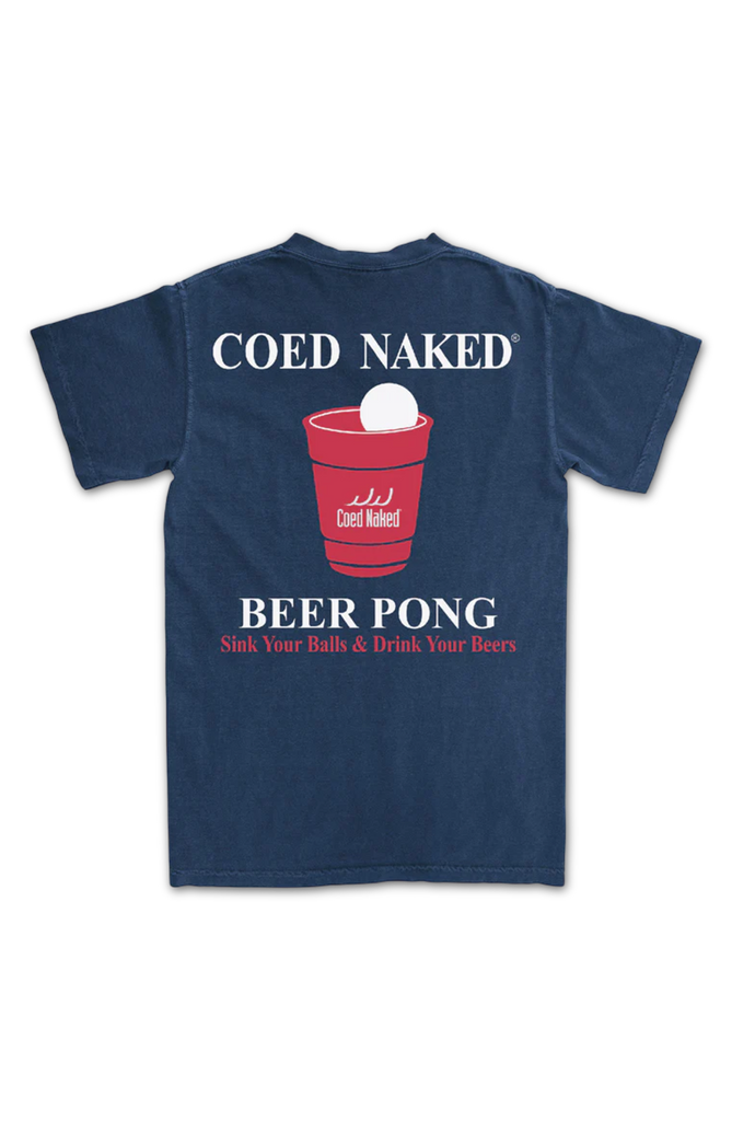 Beer Pong Coed Naked T-Shirt