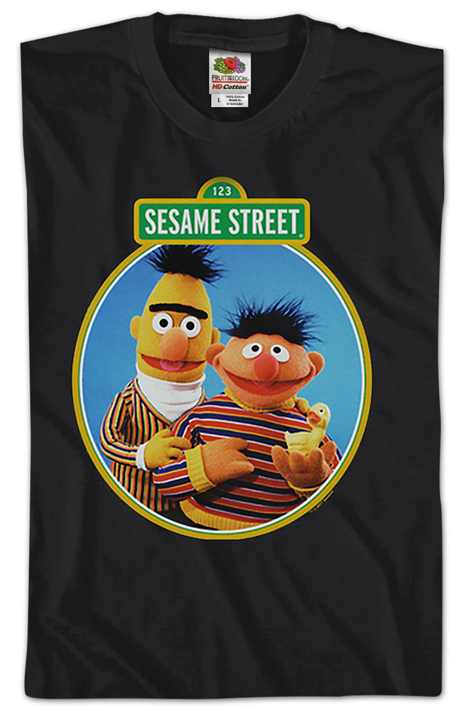 Bert and Ernie Sesame Street T-Shirt: Sesame Street Mens T-Shirt Bert and Ernie Sesame Street T-Shirt: Sesame Street Mens T-Shirt