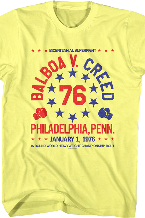 Bicentennial Superfight Balboa V. Creed Rocky T-Shirtmain product image