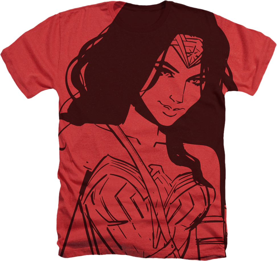 Big Print Wonder Woman TShirt
