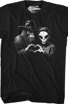 Bigfoot & Alien Love T-Shirt