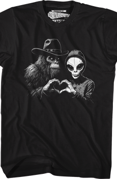 Bigfoot & Alien Love T-Shirt