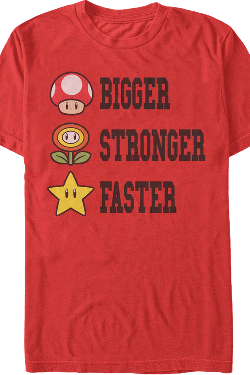Bigger Stronger Faster Super Mario Bros. T-Shirtmain product image