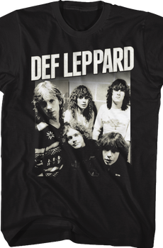 Black and White Band Photo Def Leppard T-Shirt