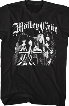 Black And White Band Photo Motley Crue T-Shirt