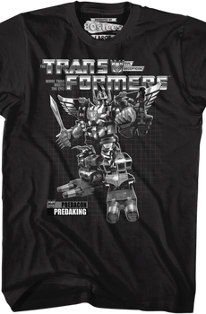 Black and White Box Art Predaking Transformers T-Shirt