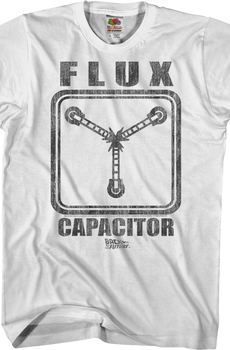 Black and White Flux Capacitor Back To The Future T-Shirt