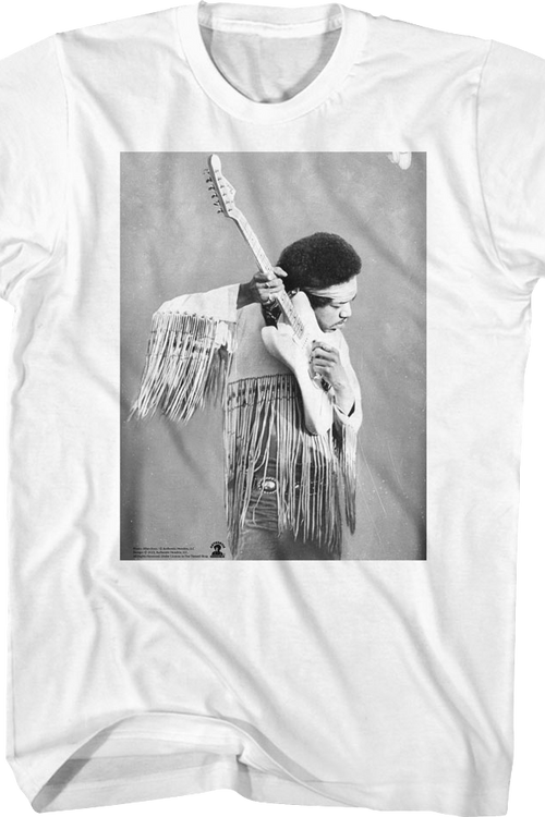 Black And White Guitar Photo Jimi Hendrix T-Shirtmain product image