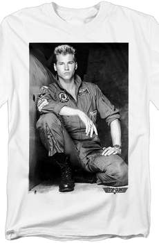 Black and White Iceman Top Gun T-Shirt