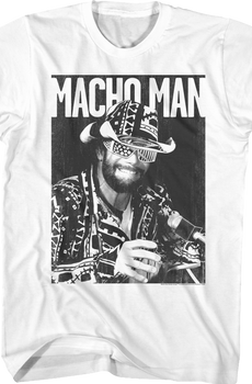 Black and White Macho Man Randy Savage T-Shirt