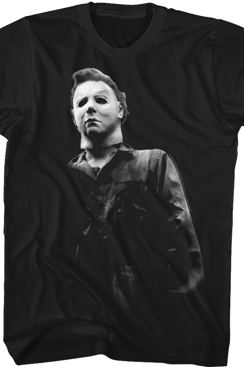 Black and White Michael Myers Halloween T-Shirtmain product image