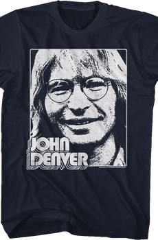 Black And White Photo John Denver T-Shirt