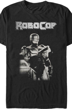 Black And White Robocop T-Shirt