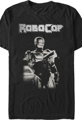 Black And White Robocop T-Shirt