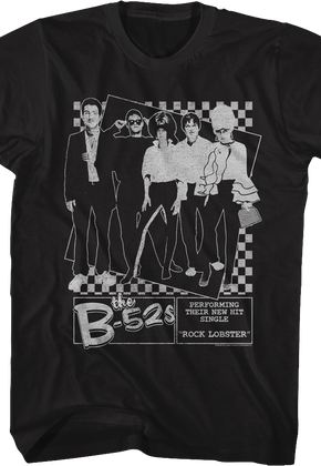 Black And White Rock Lobster B-52's T-Shirt
