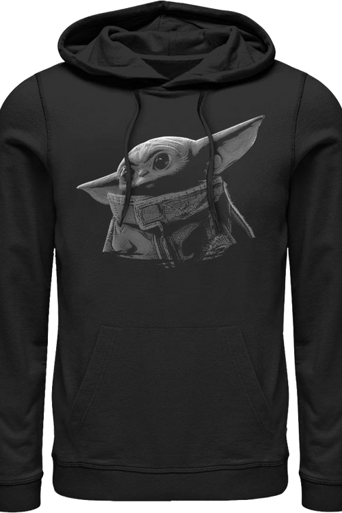 Black And White The Child Star Wars The Mandalorian Hoodiemain product image