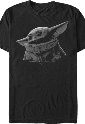 Black And White The Child Star Wars The Mandalorian T-Shirt