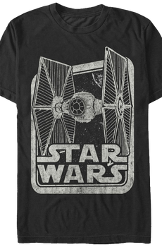 Black and White TIE Fighter Star Wars T-Shirt