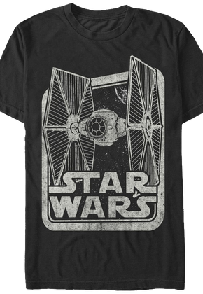 Black and White TIE Fighter Star Wars T-Shirt