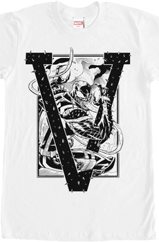 Black and White Venom T-Shirt