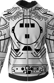 Black Circuit Tron Costume Hoodie