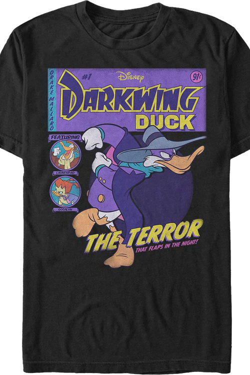 Black Comic Book Cover Darkwing Duck T-Shirtmain product image