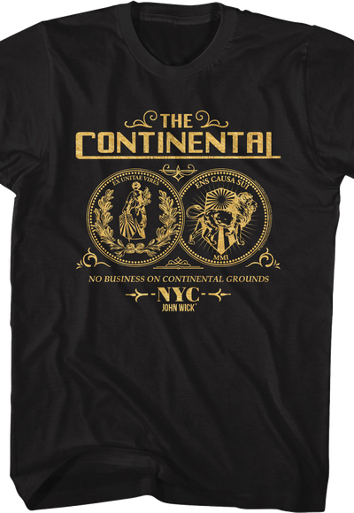 Black Continental Coin John Wick T-Shirt