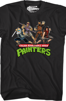Black Italian Renaissance Ninja Painters T-Shirt
