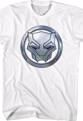 Black Panther Faux Chrome Logo Marvel Comics T-Shirt