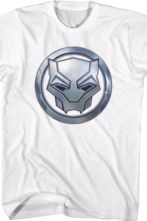 Black Panther Faux Chrome Logo Marvel Comics T-Shirtmain product image