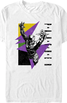 Black Panther Retro Shapes Marvel Comics T-Shirt