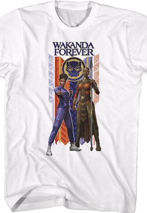 Black Panther Wakanda Forever Duo Marvel Comics T-Shirt