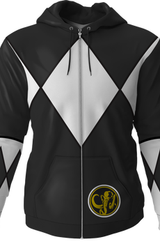 Black Ranger Mighty Morphin Power Rangers Costume Hoodie