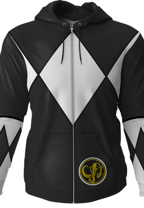 Black Ranger Mighty Morphin Power Rangers Costume Hoodie