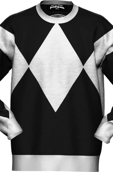 Black Ranger Mighty Morphin Power Rangers Knitted Sweater