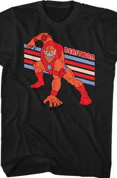 Black Retro Beast Man Masters of the Universe T-Shirt