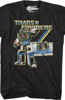 Black Retro Soundwave Transformers T-Shirt