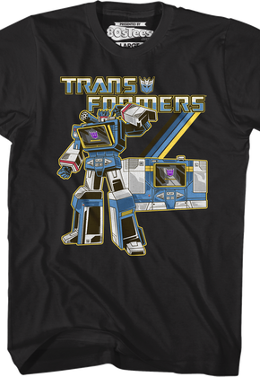 Black Retro Soundwave Transformers T-Shirt
