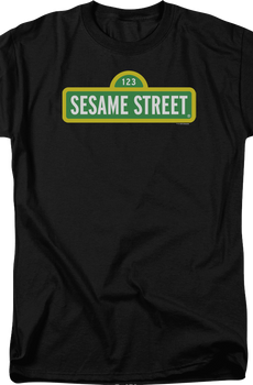 Black Sign Sesame Street T-Shirt