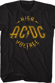 Black Vintage High Voltage ACDC Shirt