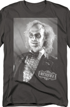 Black & White Groom Photo Beetlejuice T-Shirt