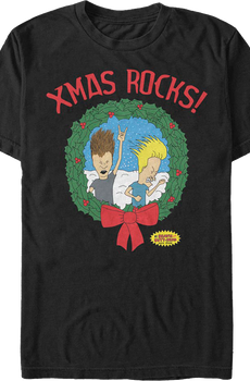 Black Xmas Rocks Beavis And Butt-Head T-Shirt
