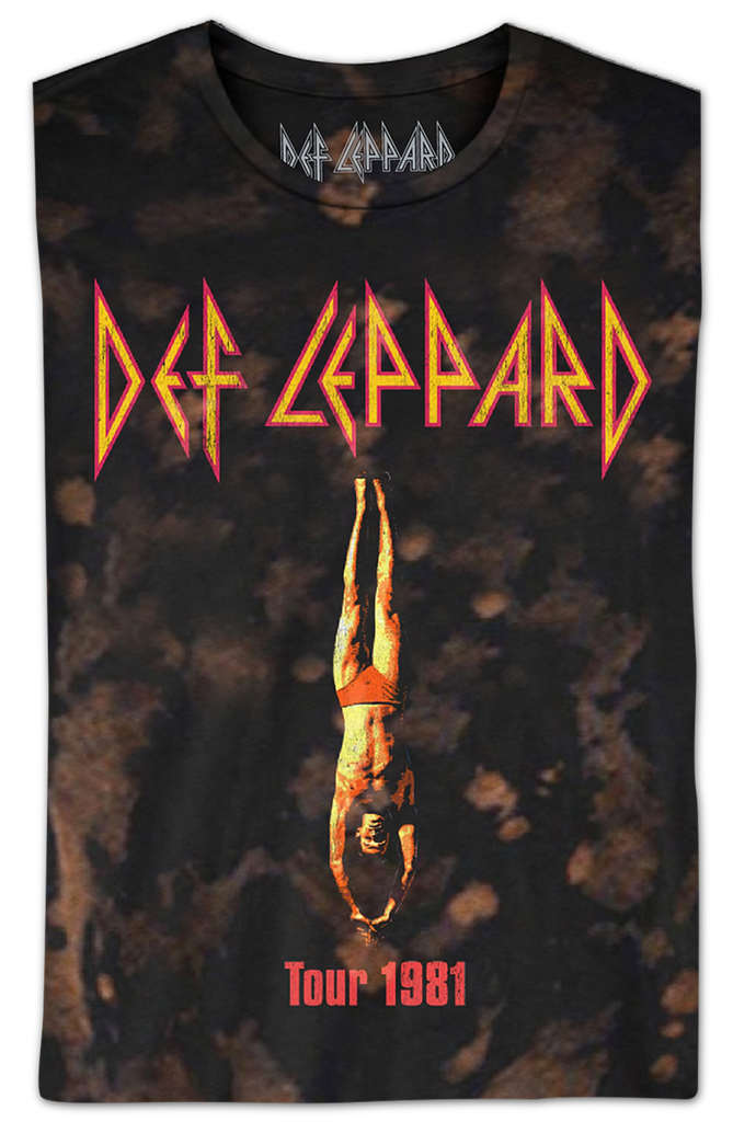 def leppard blue tie dye shirt