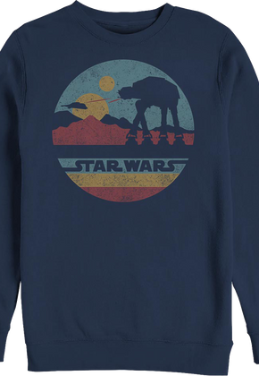 Blue AT-AT Silhouette Star Wars Sweatshirt