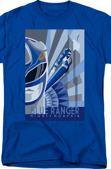Blue Ranger Poster Mighty Morphin Power Rangers T-Shirt