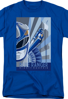 Blue Ranger Poster Mighty Morphin Power Rangers T-Shirt