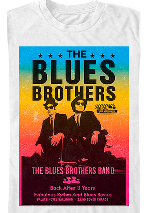 White Blues Brothers Poster T-Shirt