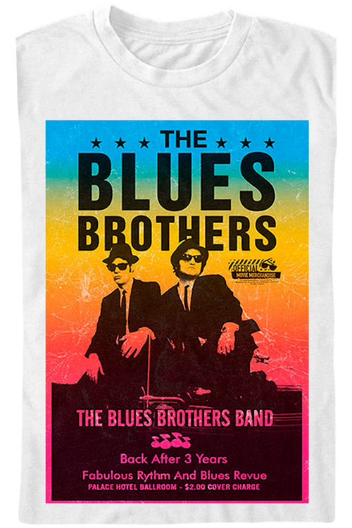White Blues Brothers Poster T-Shirtmain product image