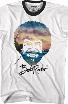 Bob Ross Sunset Ringer Shirt
