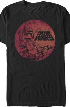 Boba Fett Mandalorian Moon Star Wars T-Shirt
